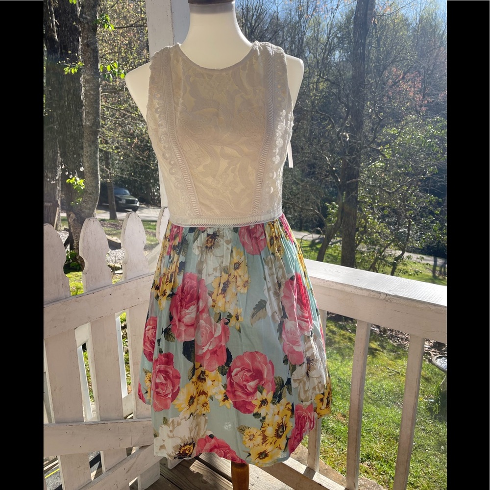 Jodi Kristopher Floral  Dress 11 Jr. FREE SHIP